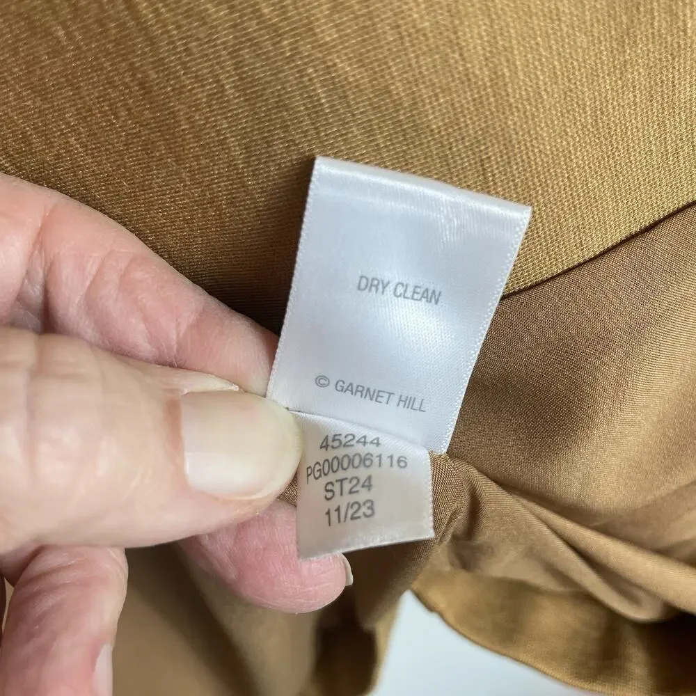 Garnet Hill Knit Relaxed Blazer Size 10 Praline Camel Minimalist Career Classic
